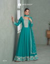 Purva By Aashirwad Mor Bagh Georgette Readymade Gown With Dupatta Wholesale Clothing Distributors In India